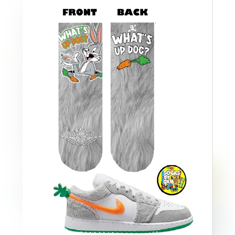 Jordan 1 buggs bunny socks